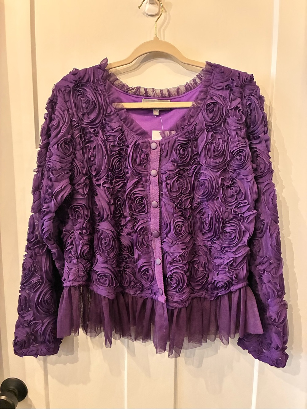 Pretty Angel Purple Ruffle Shacket